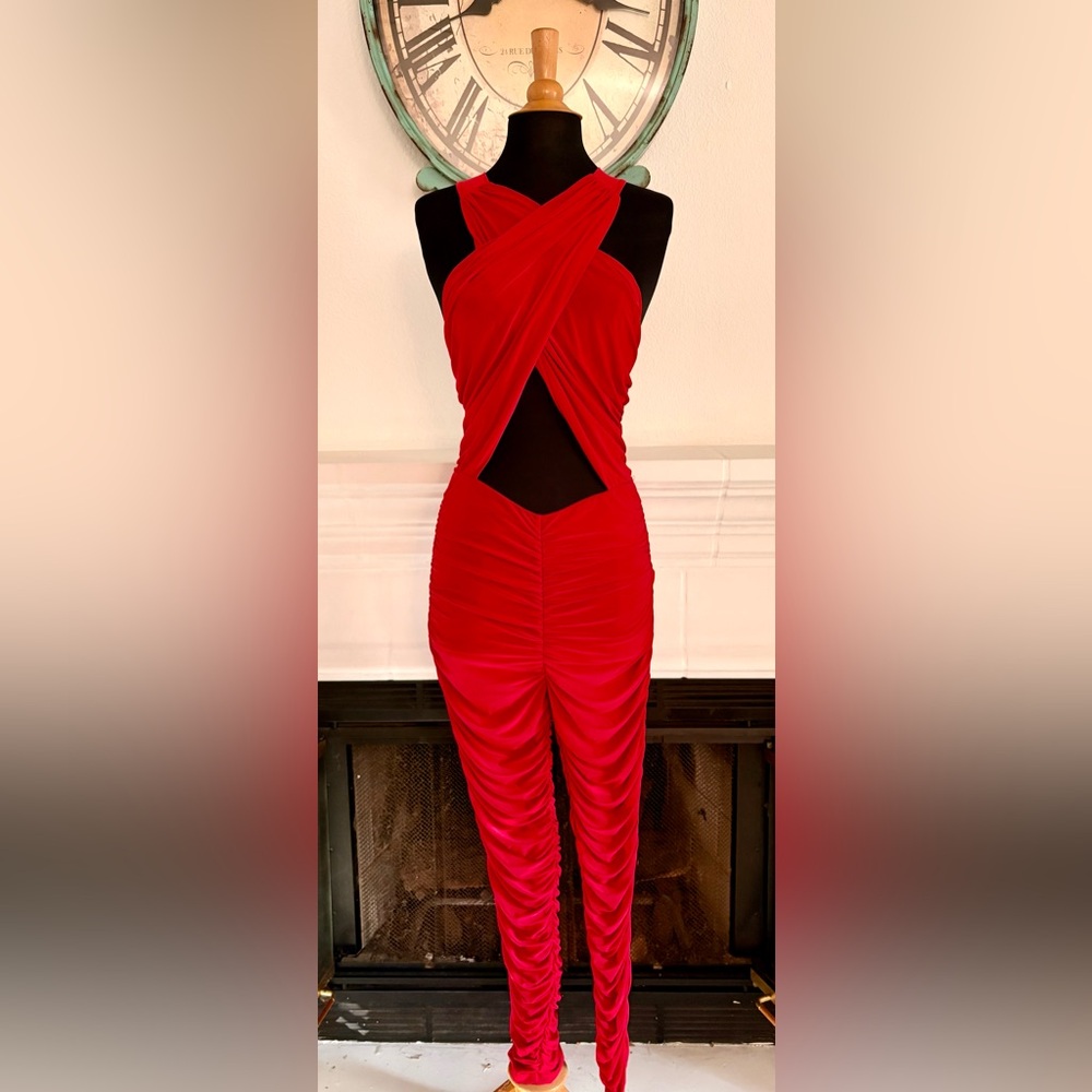 Sabora Scarlet Crisscross Jumpsuit